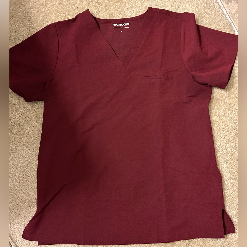 Mandala Burgundy Scrub Set